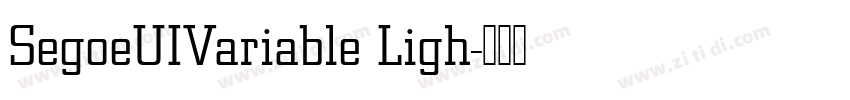 SegoeUIVariable Ligh字体转换